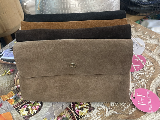 Sienna Suede Clutch