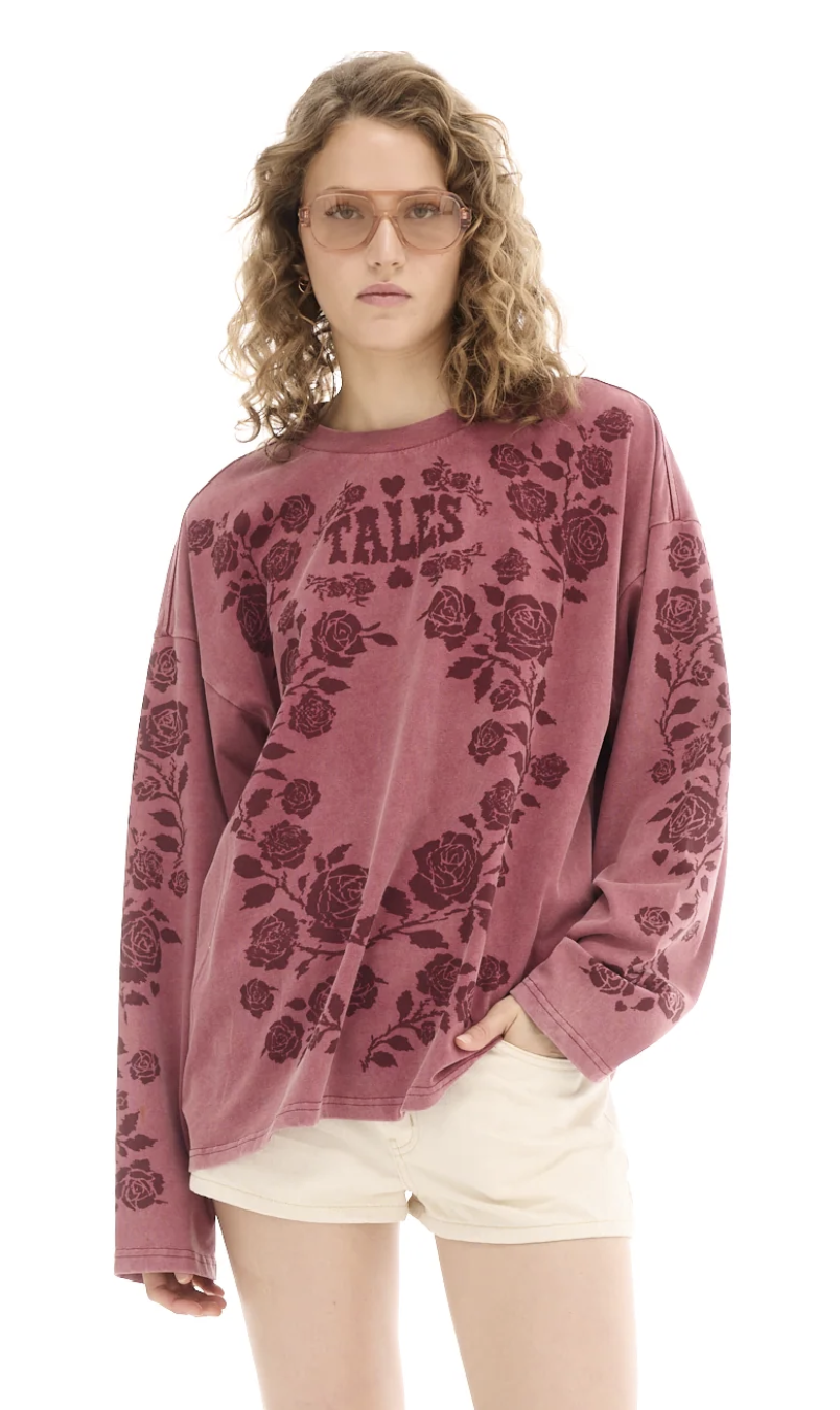 Distorted Rose Long-sleeve Tee