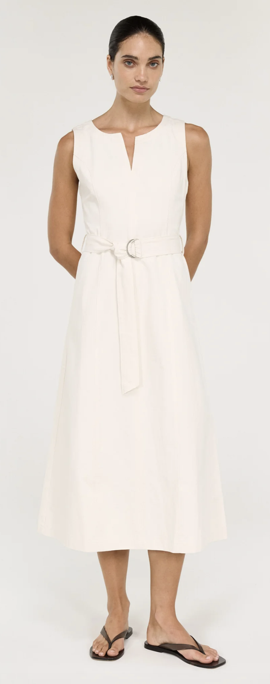 Roselle Belted Midi Dress