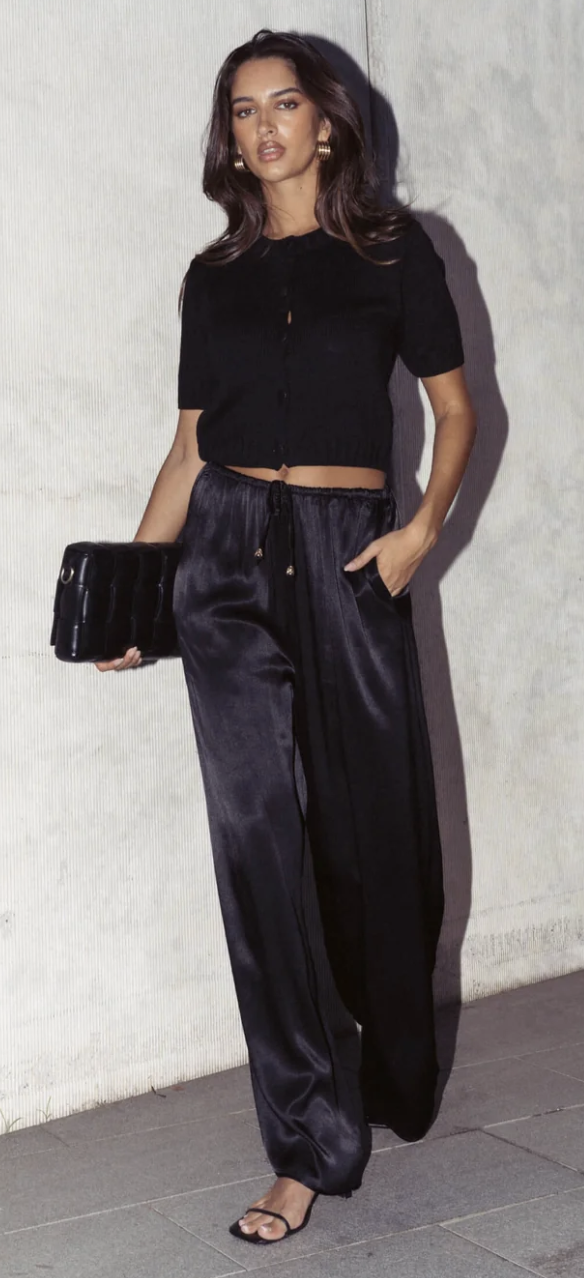 Nior Satin Wide leg Pant
