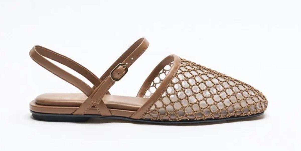 Anni Leather Flat - Tan