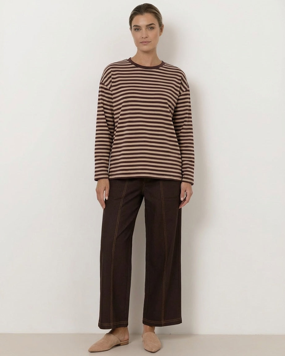 Cotton Jersey Relaxed Long Sleeve Tee