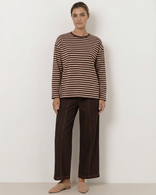 Cotton Jersey Relaxed Long Sleeve Tee