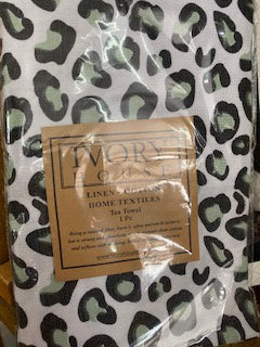 leopard tea towel