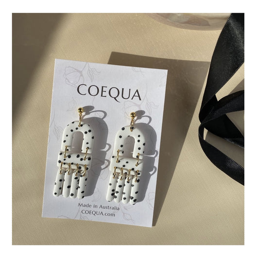 Coequa Three Tier Dangle Stud Earrings