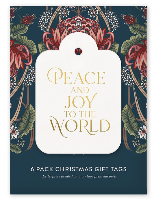 bespoke letterpress Christmas Gift Tags 6 pack