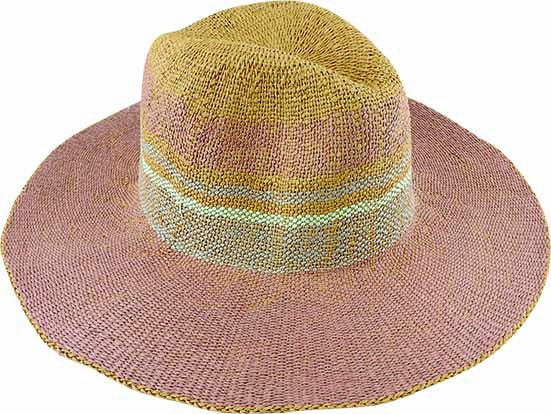 Wide Woven Fedora Hat