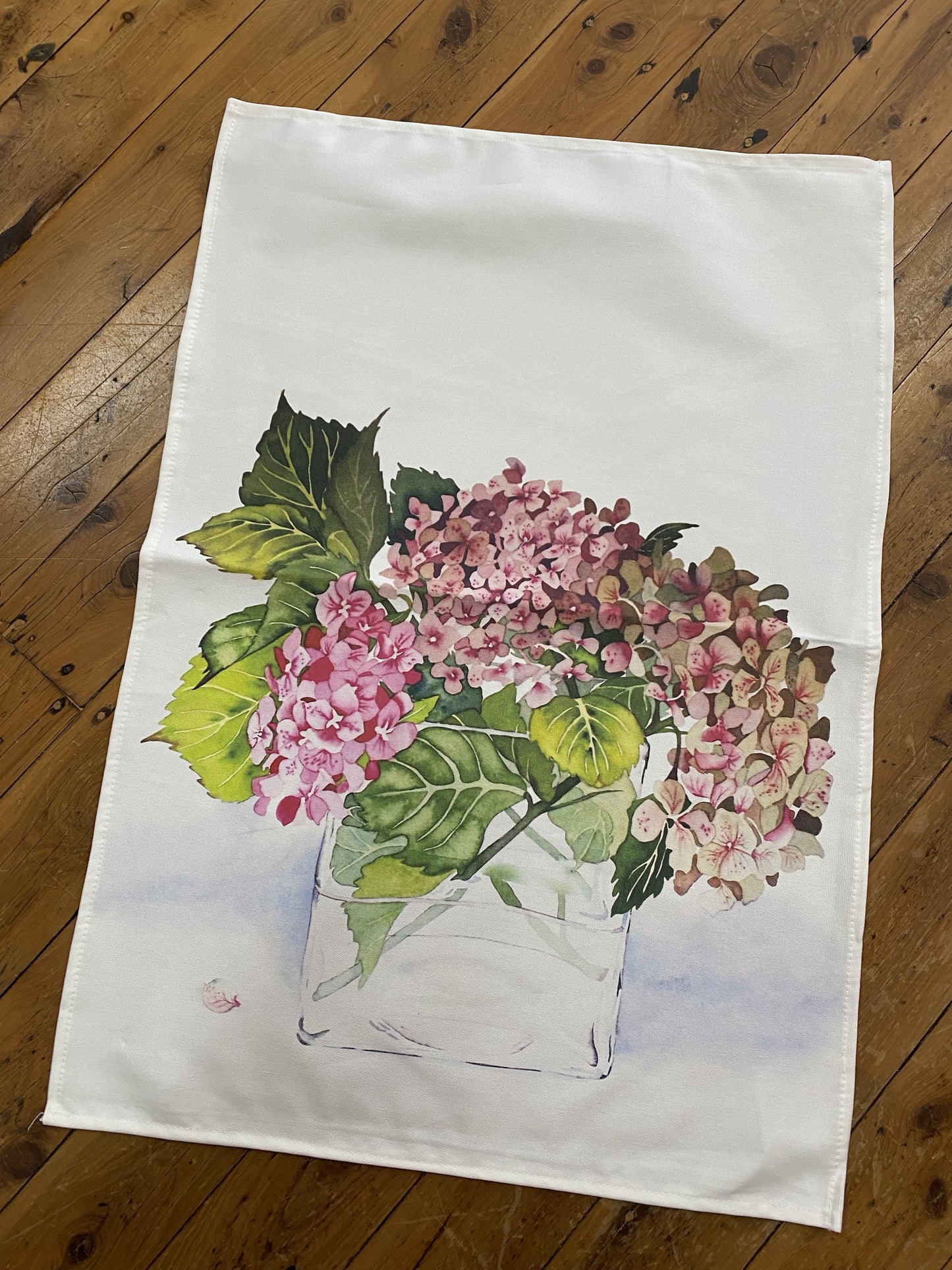 Tea Towel Hydrangea print