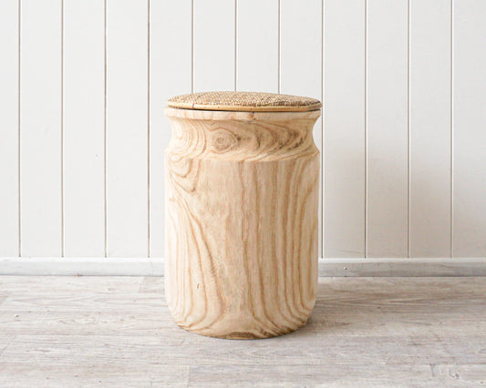 Timber Stool With Lid