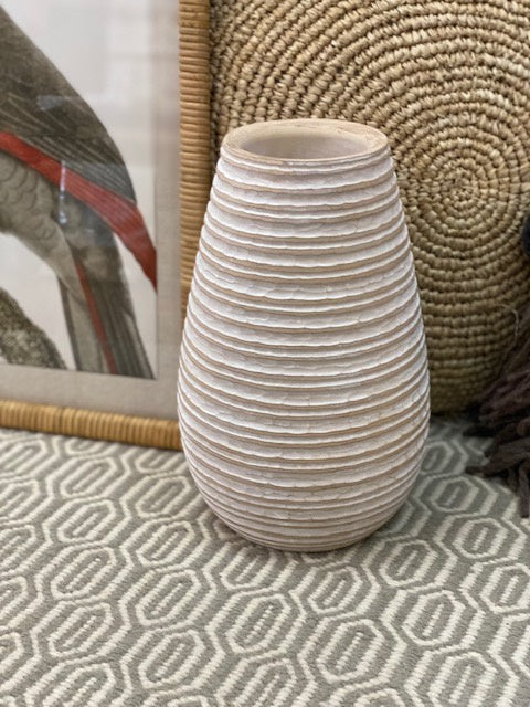 Sand Ribbed Vase
