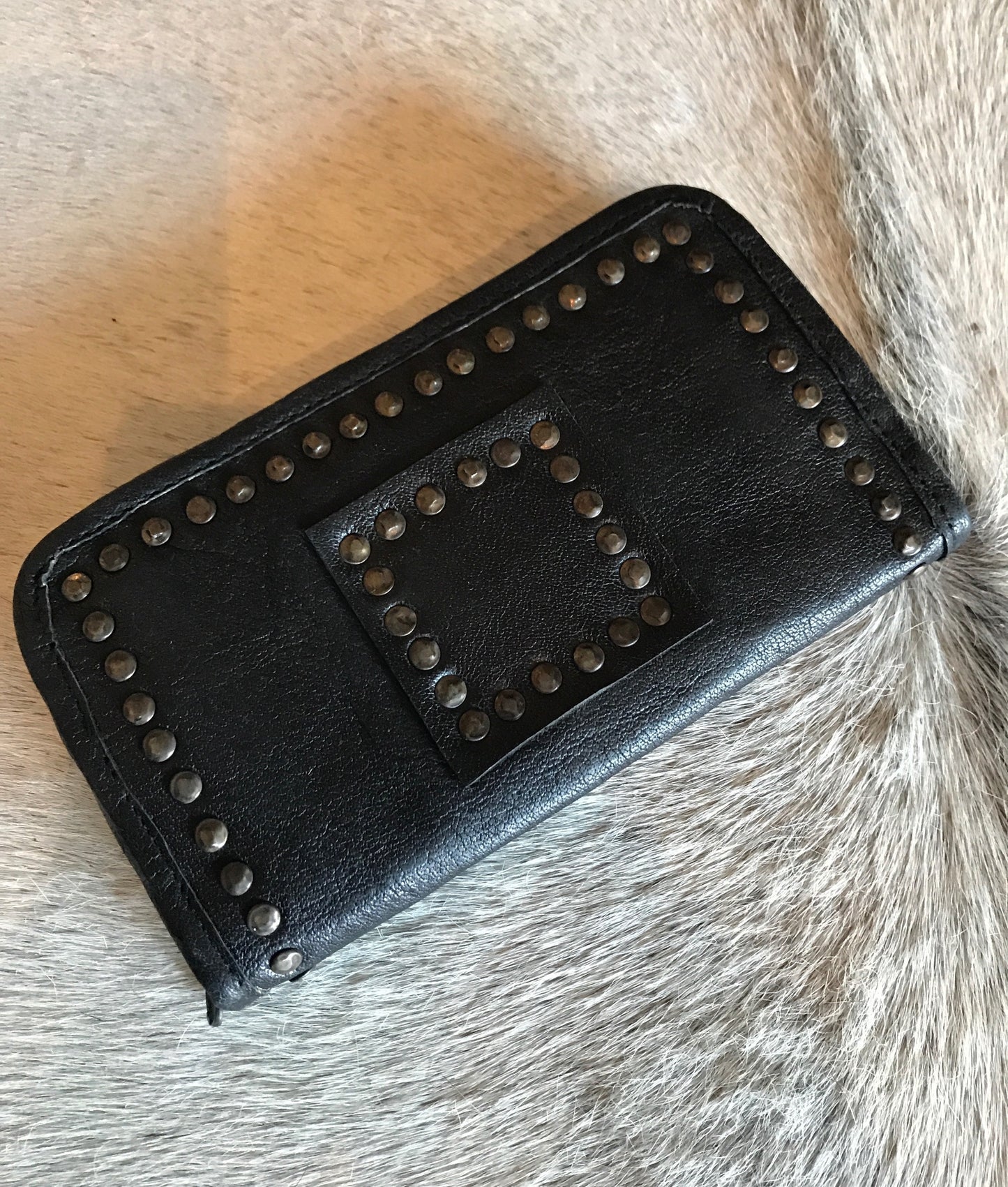 Black Studded Wallet