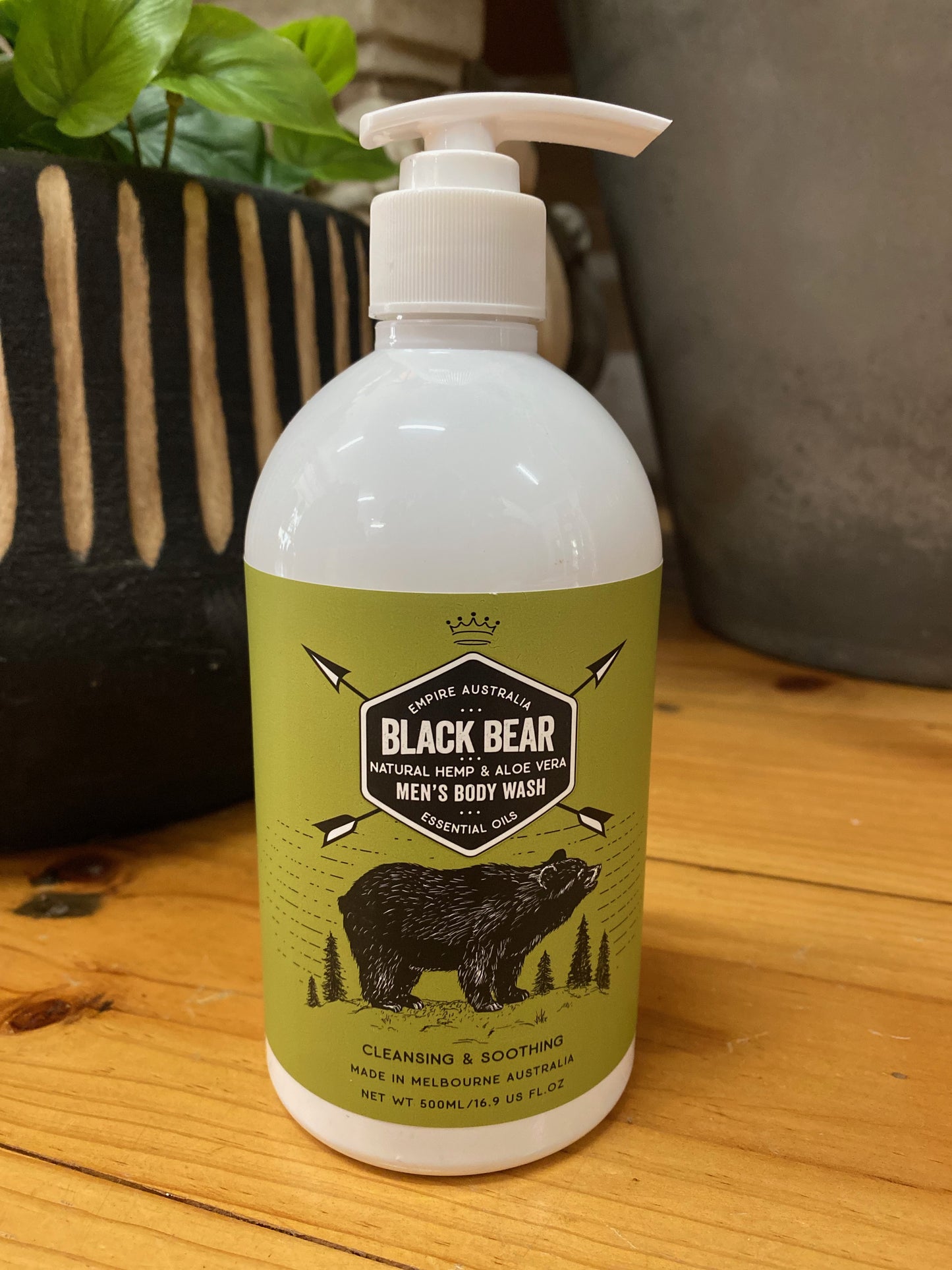 Black bear mens body wash