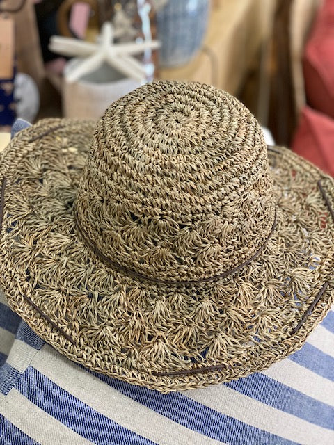 Hand Crochet Seagrass Hat