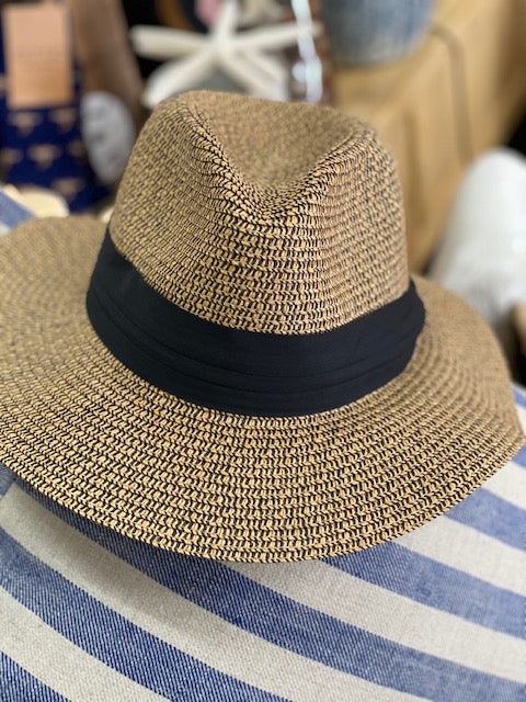 Two Toned paper braid safari Hat