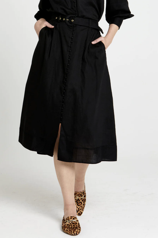 Lovefool Button Midi Skirt