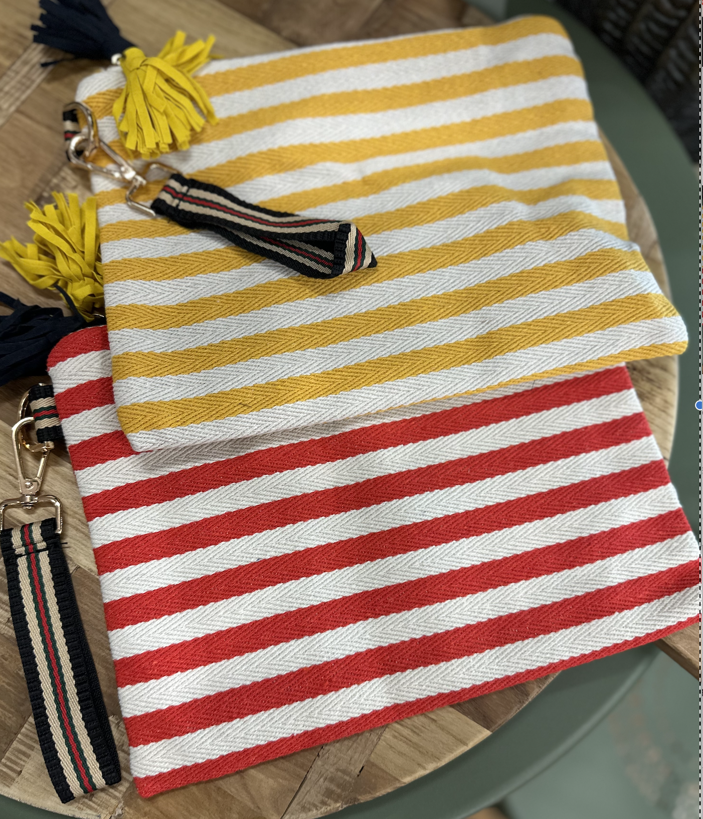 Stripped  cotton clutch