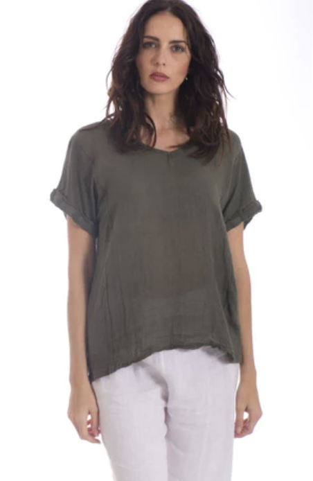 Italian Linen T-Shirt - Grande - Plus size/ One size