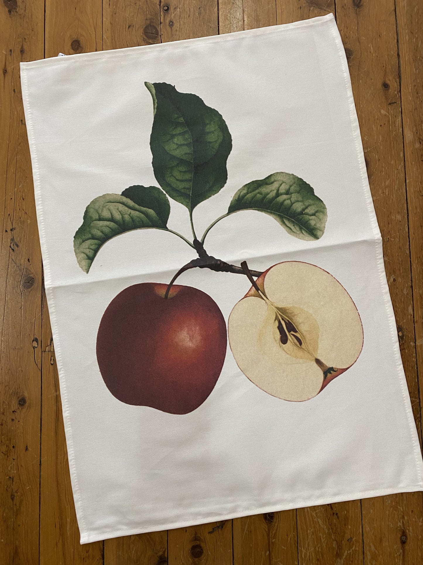 Tea towel Red Apple print