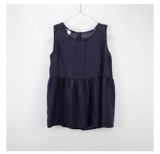 Montaigne Linen Singlet Top