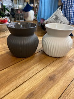 Small ribbed vase