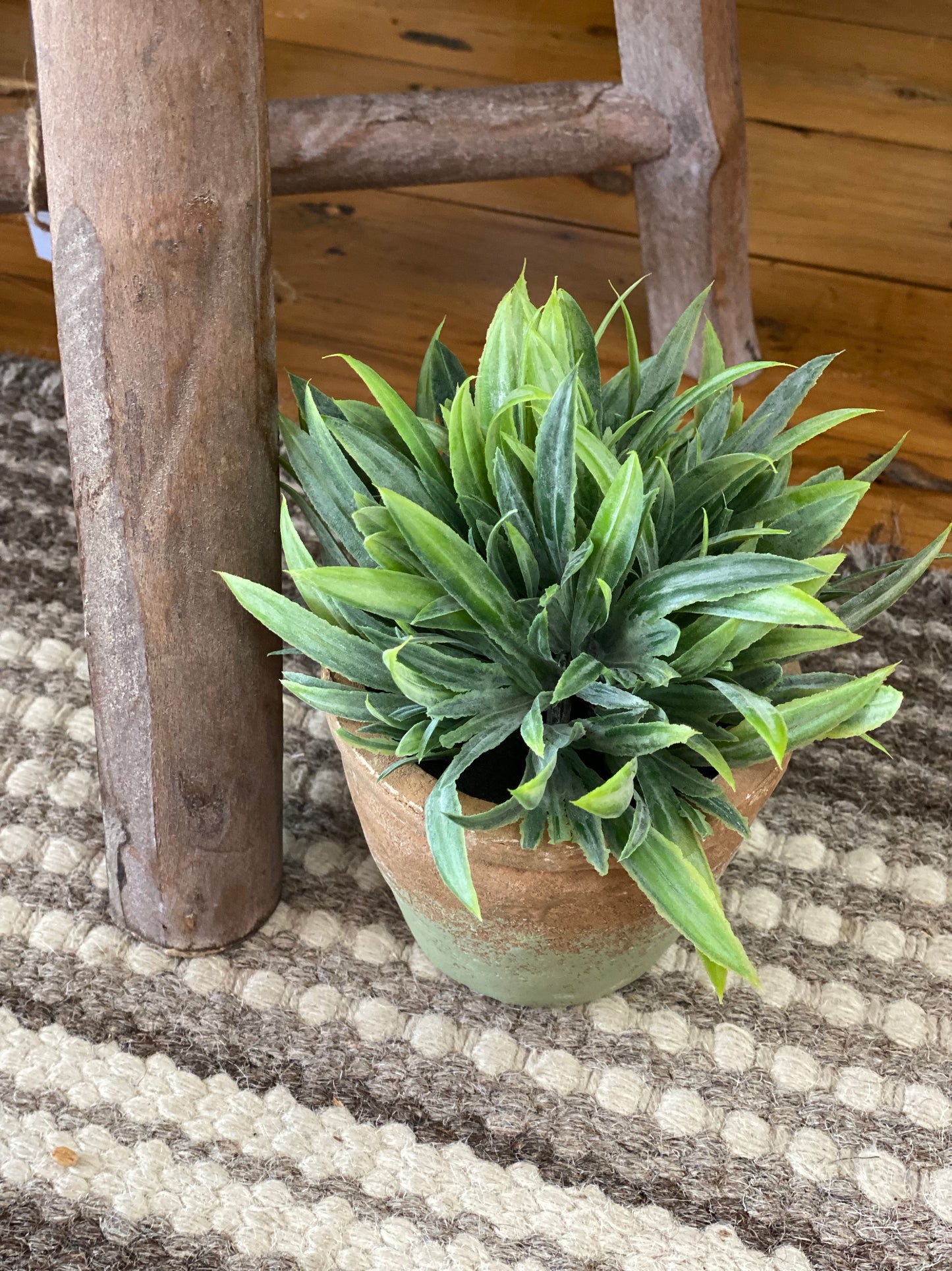 Potted Faux Grass Plant