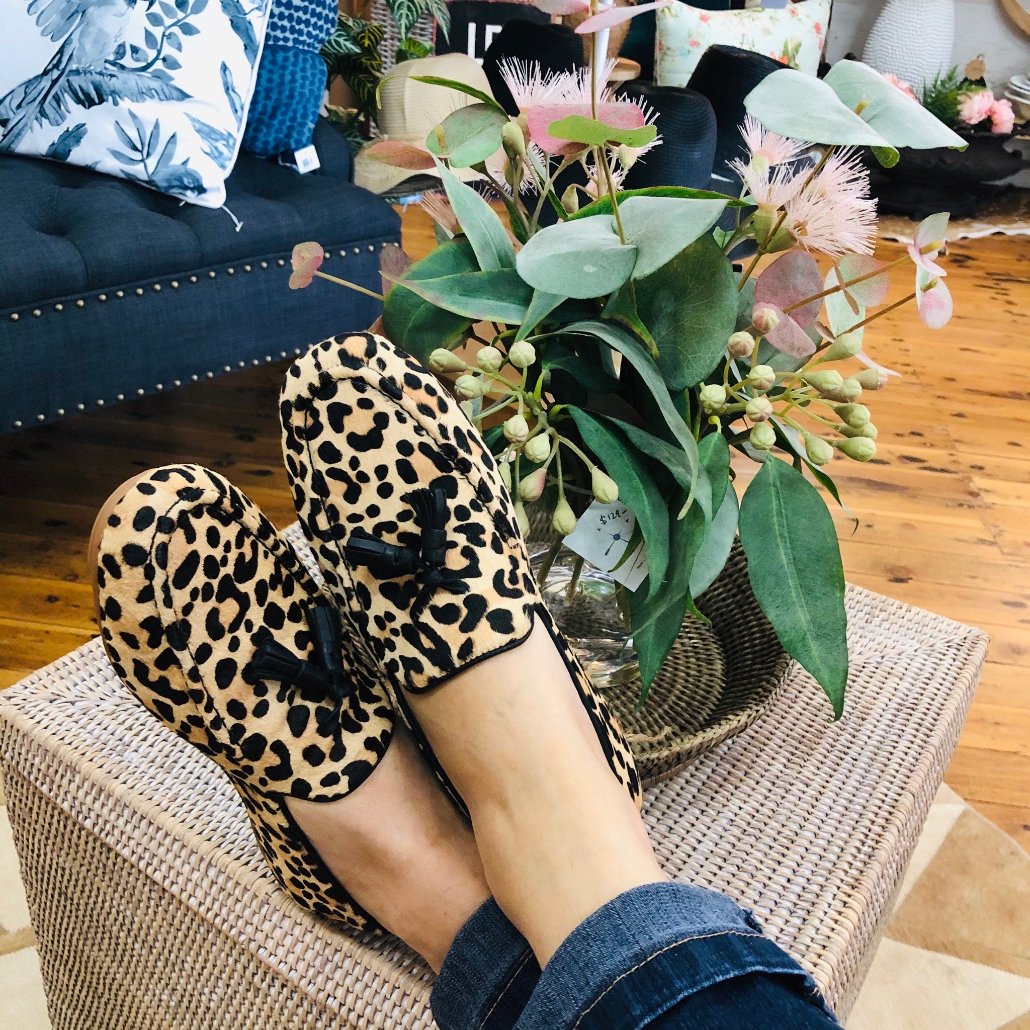 Women's store leopard loafers